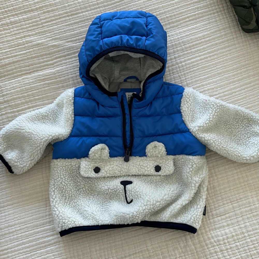 Baby gap bear fleece pullover, 0-6 months